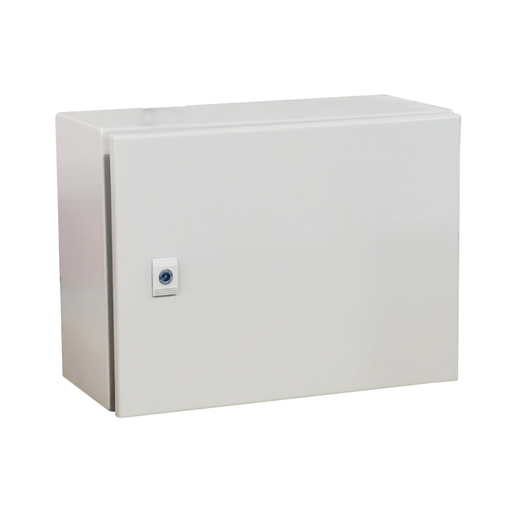 [PST-5030-30A] Gabinete de Acero IP66 Uso en Intemperie (500 x 300 x 300 mm) con Placa Trasera Interior Metálica y Compuerta Inferior Atornillable (Incluye Chapa y Llave T). Ideal para Centros de Carga y Tableros de Control