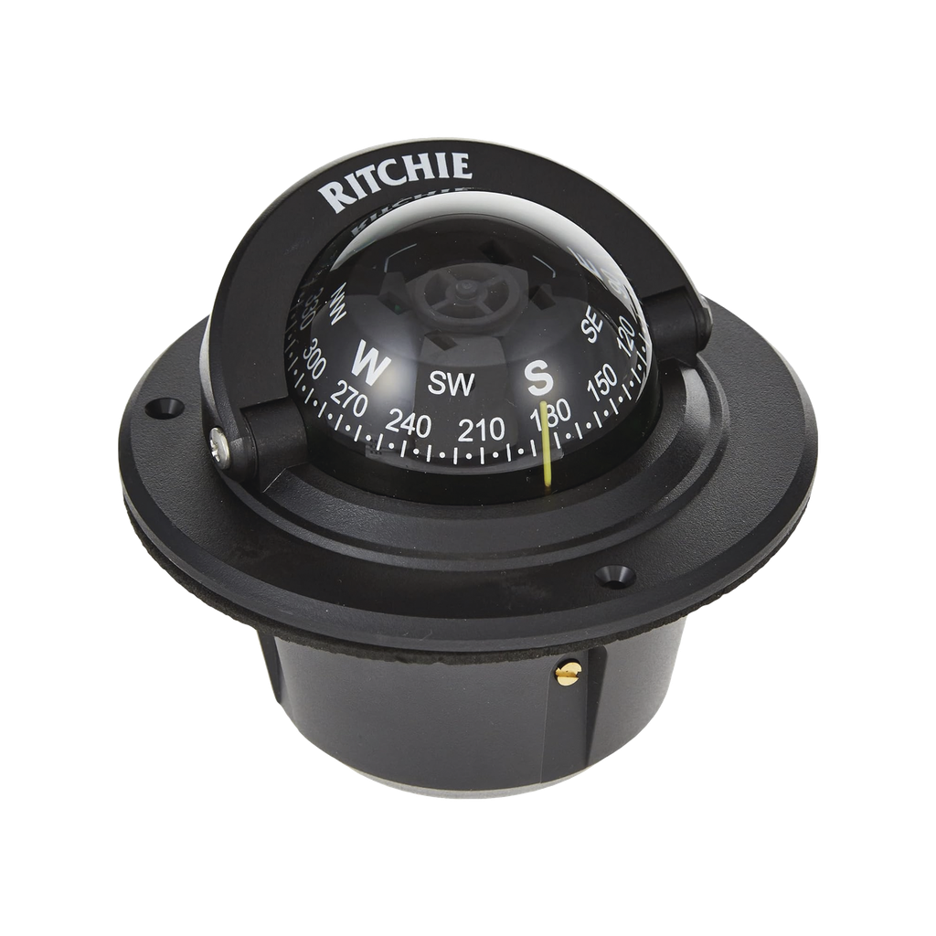 Brújula serie Explorer en color negro, con iluminación nocturna color verde.