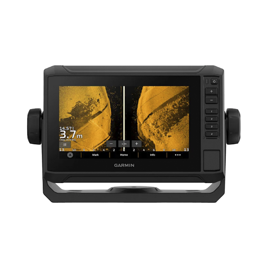 Plotter de Navegación ECHOMAP? UHD2 de 7 / Pantalla Táctil WVGA 7 / GPS Multibanda y Multiconstelación / Compatible con AIS y DSC / Sonda CHIRP Integrada / ClearVü y SideVü / Resistencia al Agua IPX7 / Cone