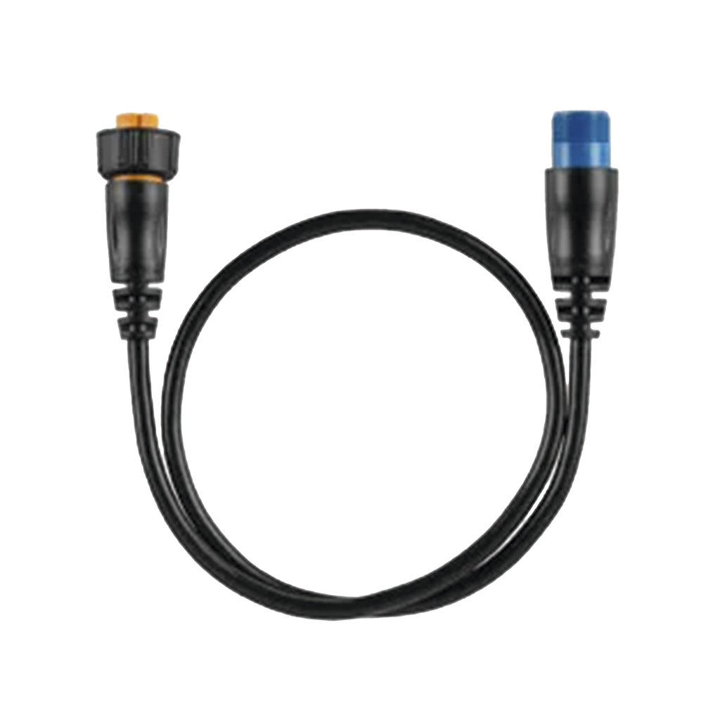 [10-12122-10] Cable adaptador para conectar un transductor de 8 pines con XID a un puerto de sonda de 12 pines a un dispositivo náutico compatible.