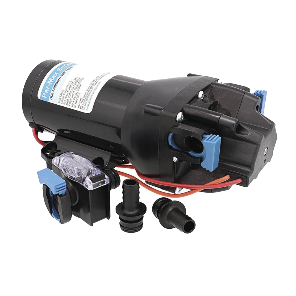 Bomba controlada por presión Par Max HD 4 a 24 Vca, alta presión 60PSI, 15 LPM / 4 GPM