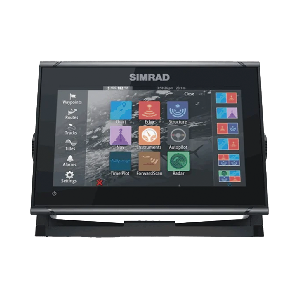 Display Multifuncional Simrad GO Series 9?? / Pantalla Táctil Multi-touch / GPS Integrado / Ecosonda / Wi-Fi / Interfaz NMEA 2000 y Radar / Transductor 83/200 / Compatible con C-MAP Discover