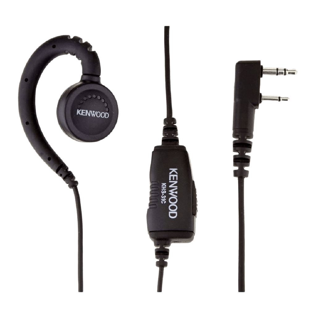 Micrófono-audífono estilo C con PTT en línea para PKT-300 NX-1200 NX-1300 NX-3220 NX-3320 NX-240 NX-340 TK-2312 TK-3312 TK-2402 TK-3402 TK-2000 TK-3000 TK-3230