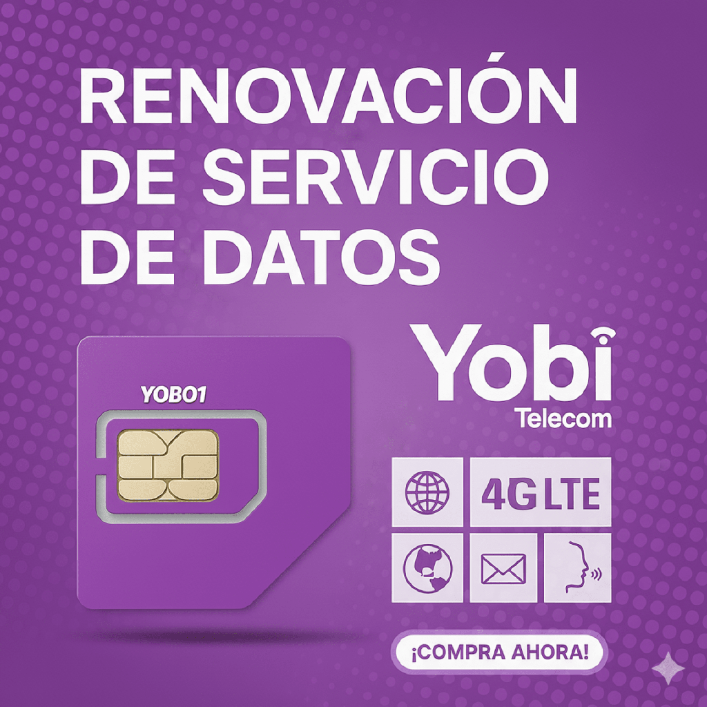 [RENO10GBYOBI] Renovación de plan anual de servicio de 10GB para SIM Yobi