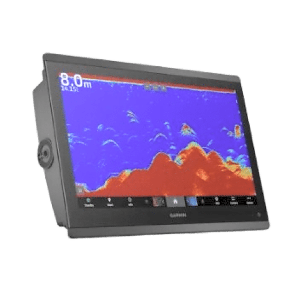 Pantalla táctil GPSMAP® 8416 de 16 con mapa mundial base.