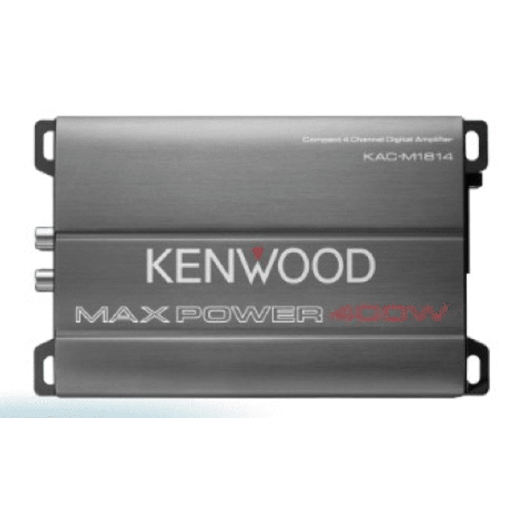 [KACM-1814] Amplificador Clase D KAC-M1814 / 400W Max / 45W x 4 RMS (4?) / 45W x 4 RMS (2?) / 90W x 2 Puenteado / Filtros Ajustables HPF/LPF / Entrada a Nivel de Altavoz / Recubrimiento Conformal / Compacto / Para Automóvil, Marina, ATV y Motocicle