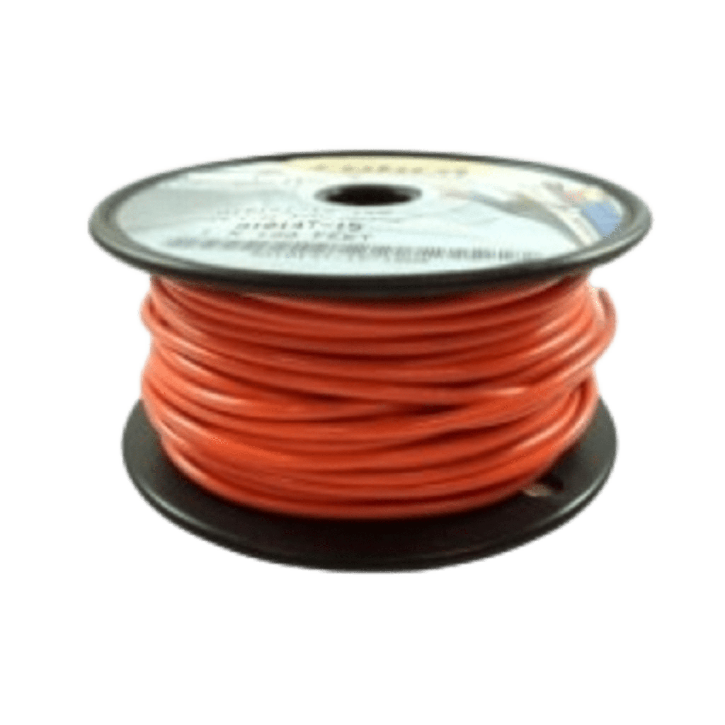 [A1014T-15-100] Cable Eléctrico Color Naranja Calibre 14 / UL 1015-1230 / Cobre Estañado Clase K / 600 Voltios / 105°C Seco - 75°C Húmedo / Aislante PVC Retardante de Llama VW-1 / Resistente a Humedad, Abrasión, Ácido, Combustib