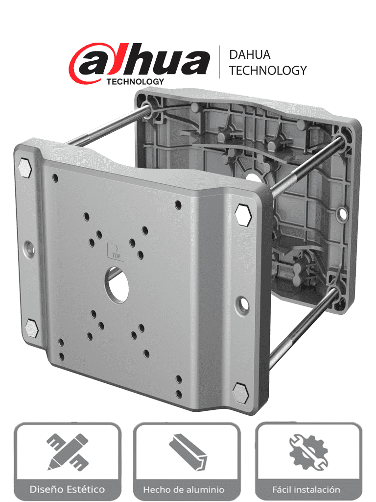 [DH-PFA153-SG] DAHUA DH-PFA153-SG - Montaje en Poste para Camaras PTZ y Cajas de Exterior/ Aluminio y Acero/ Compatible con Brazo PFB710W-SG / Compatible con cámara DH-PSDW81642ML-A360-D237