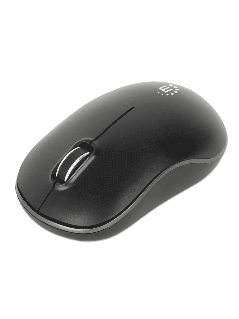 [190374] MANHATTAN - 190374 - Mouse óptico inalámbrico / Nano receptor USB-A, tres botones y rueda de desplazamiento, 1200 dpi, ambidiestro, negro