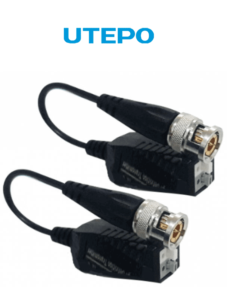 [UTP101PHD4B100] UTEPO UTP101PHD4BPAQ - Paquete de 100 pares de transceptores pasivos 4 en 1, soporta 4MP a 200M, 1080p a 250M, 720p a 300M en CVI, compatible con HDCVI, TVI, AHD y CVBS, con 2 terminales Push