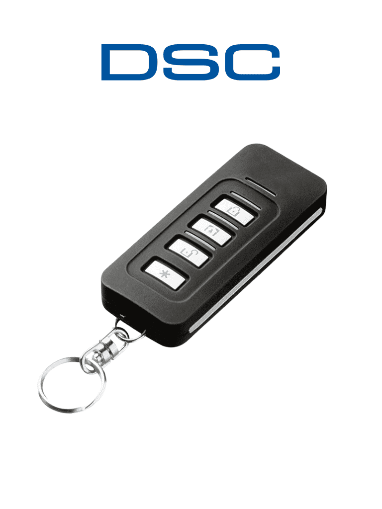 [PG9929] DSC PG9929 - Llavero de 4 botones programables inalámbrico Power G Slimline compatible con NEO, PRO, Qolsys e IoTega