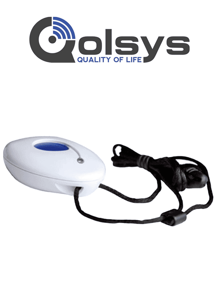 [QS1314-840] QOLSYS IQFALLPENDANT - QS1314-840 Botón de Emergencia de Caída Inalámbrico para Qolsys QS1314-840. Detecta automáticamente si el usuario cae o puede presionar el botón para pedir ayuda. (Alarm.com)