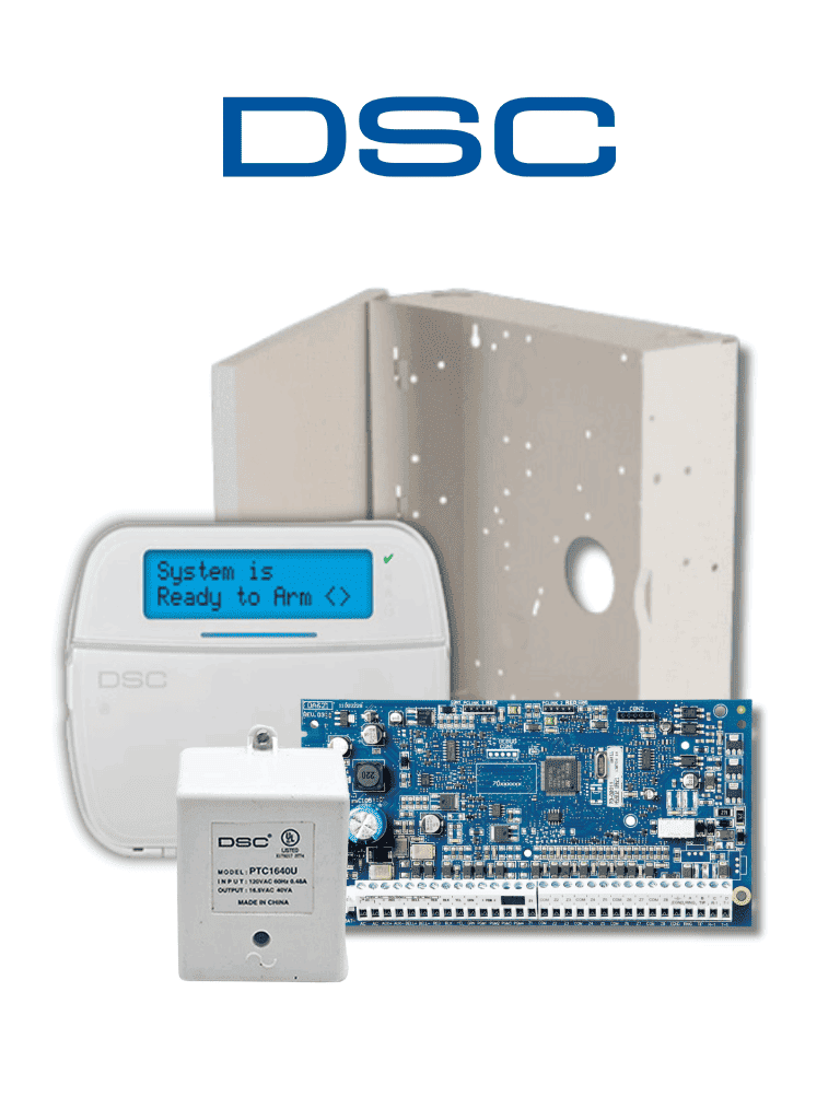 DSC NEO RF ALFA - Kit Neo 32 Zonas Inalámbricas Panel HS2032/ / Teclado Alfanumerico HS2LCDRF9N/ Fuente PTC1640U / Gabinete GMX003 #HSDSC
