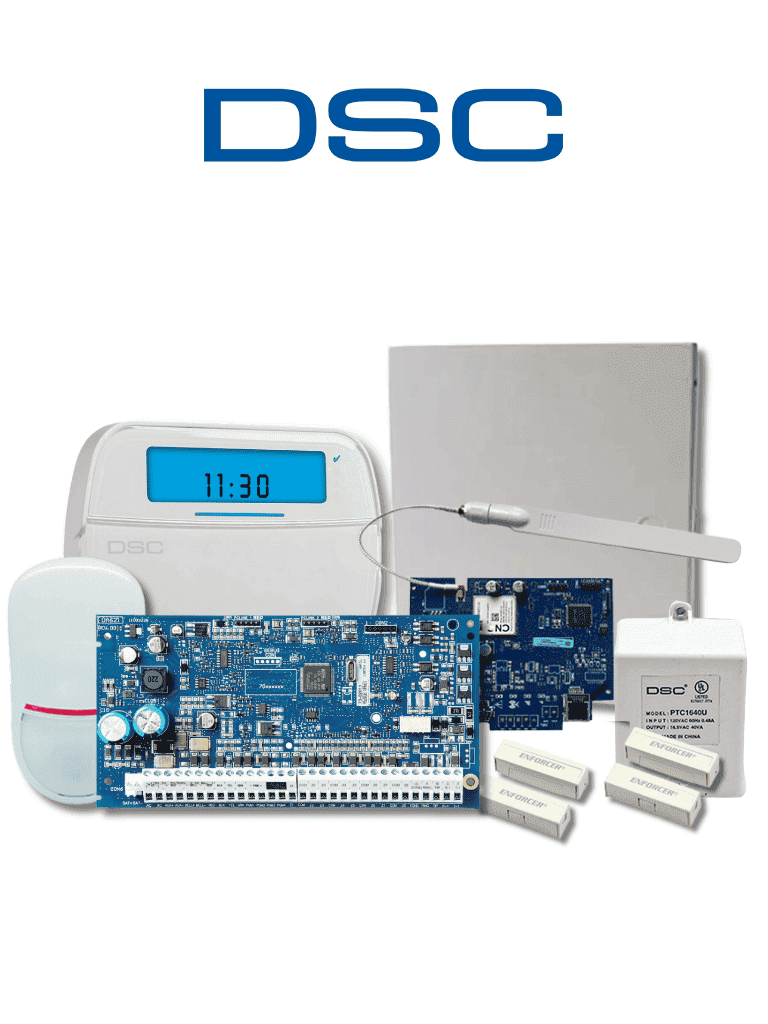 [DSCNEO-ICON-IPLTE-SB] DSC NEO-ICON-IPLTE-SB - Paquete SERIE NEO con panel HS2032 de 8 zonas cableadas expandible a 32/Teclado de Iconos HS2ICN /Sensor PIR LC200 Cableado/2 contactos blancos cableados/Transformador/Gabinete GTVCMX003/Comunicador Dual TL280LE/Sin Batería #HSDSC