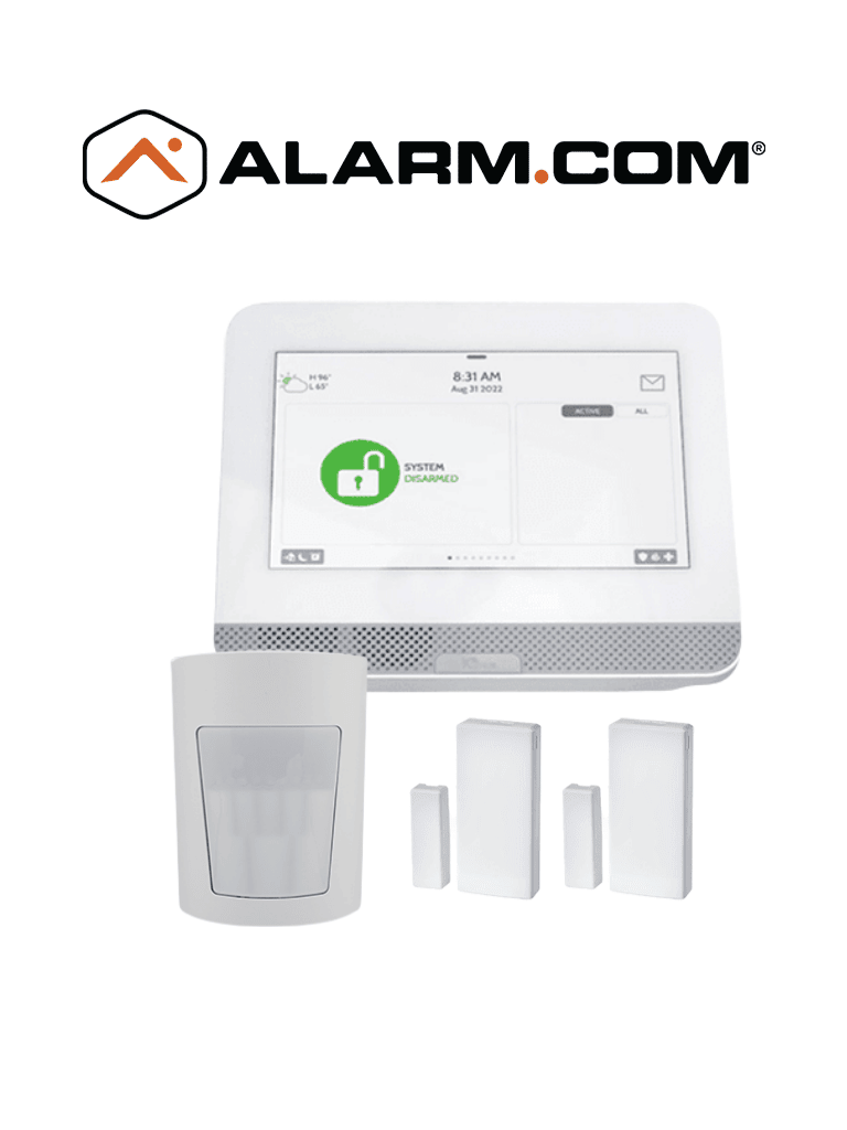 [IQ4HUBPACK] QOLSYS IQ4HUB PACK - Paquete que contiene Sistema de Alarma IQ HUB ALARM.COM autocontenido , con pantalla táctil de 7", Power G 915 Mhz 1 sensor PIR inalámbrico PGP9914 y 2 sensores magnéticos inalámbricos PG9303 #IQmania #DSCmania