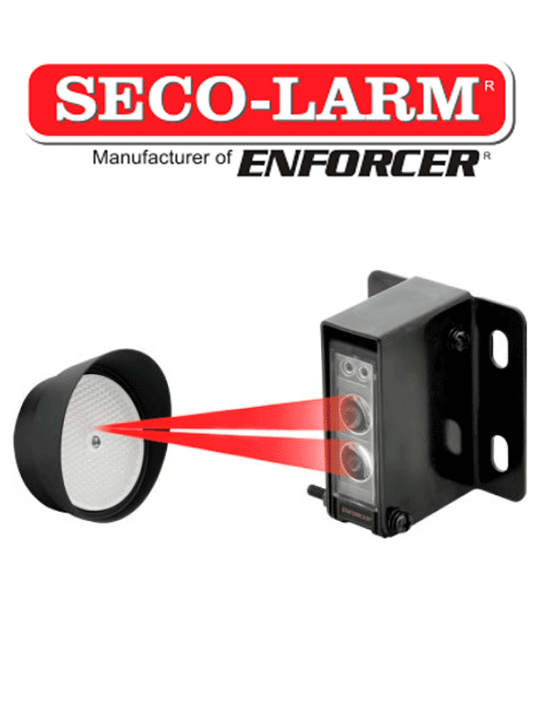 [E-936-S45RRGQ] Seco-Larm E936S45RRGQ - Sensor de haz fotoeléctrico reflectante . Cumple con el estándar UL325, 13 metros de alcance ( 45 ft)