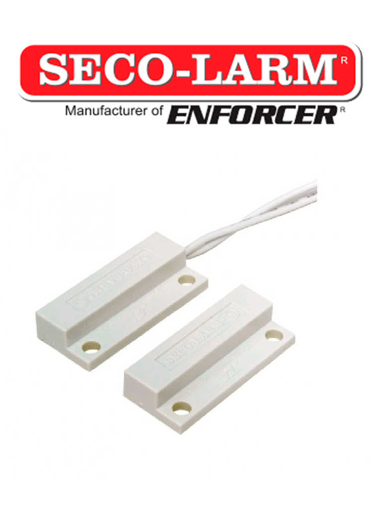 [SM-205Q/W] Seco-Larm SM205QW - Contacto Mini con montaje de tornillo o adhesivo. Gap 3/4 N.C BLANCO Compatible paneles DSC / RISCO / BOSCH