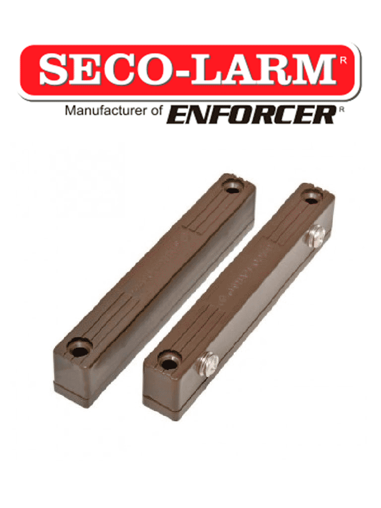 Seco-Larm SM216QBR - Contacto Magnetico Uso Rudo CAFE con terminales de tornillo Gap 2 3/4 (70mm) Compatible paneles DSC / RISCO / BOSCH