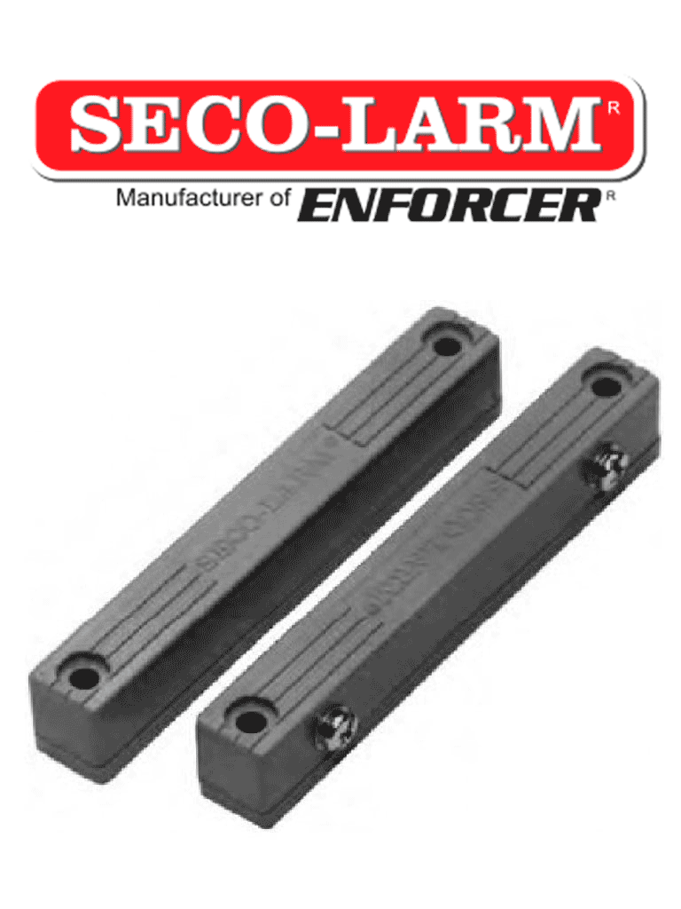 Seco-Larm SM216QGY - Contacto Magnetico Uso Rudo GRIS con terminales de tornillo Gap 2 3/4 (70mm) Compatible paneles DSC / RISCO / BOSCH