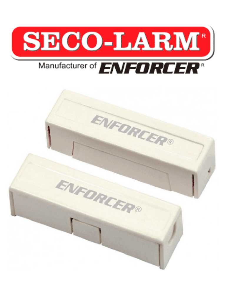 [SM-433-TQ/W] Seco-Larm SM433TQW - Contacto magnético BLANCO de sobreponer 1-1/4" (31mm) Gap Compatible paneles DSC / RISCO / BOSCH #CER