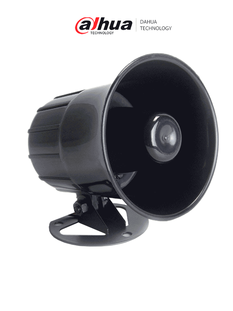 [DH-ARA16] DAHUA DH-ARA16 - Sirena Exterior con alerta potente de 105 dB para mayor seguridad. De diseño robusto en plástico ABS negro, con una alimentación de 12V DC, ideal para proteger cualquier entorno.