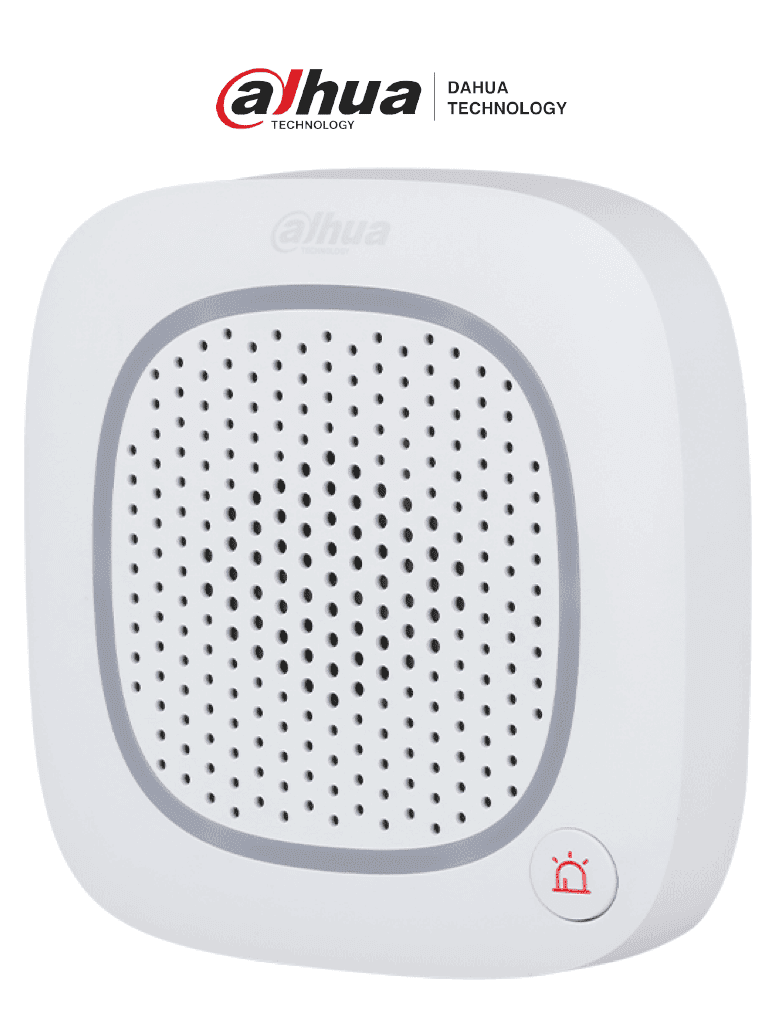 [DHI-ARA14-W2] DAHUA DHI-ARA14-W2- Sirena intercom inalámbrica con audio bidireccional y múltiples sonidos (fuego, intrusión, pánico, médica y más), Botón de pánico, App DMSS, Frecuencia 433 MHz, Tecnología: AirShield, Compatible únicamente con HUB 2.0