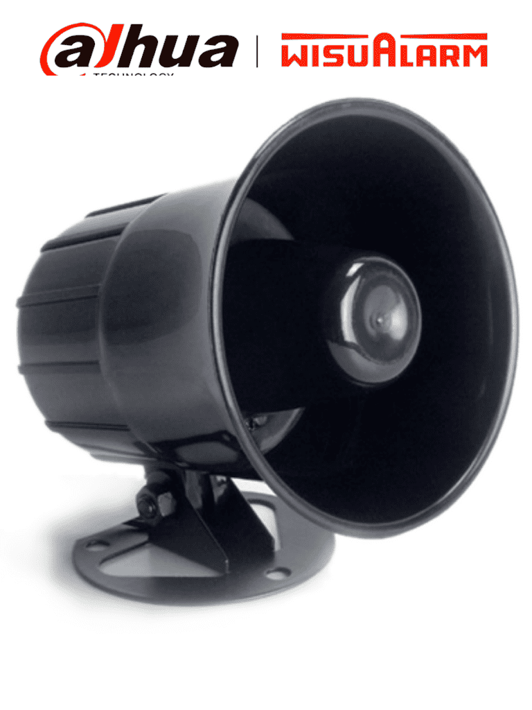[ARA16] DAHUA WISUALARM DHI-HY-ARA16 - Sirena Cableada Interior, Exterior ≥ 105dB, Instalación Simple 2 Hilos, Alimentación de 12 VCC, Rango de Operación DC 6-13V, #LoNuevo #Wuisualarm