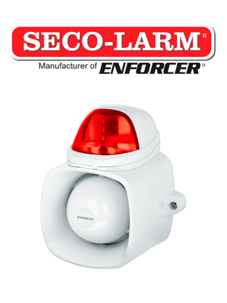 [SH-816S-SMQ/R] Seco-Larm SH816SSMQR- Sirena con estrobo , grabación de audios y con opción de uso de voceo
