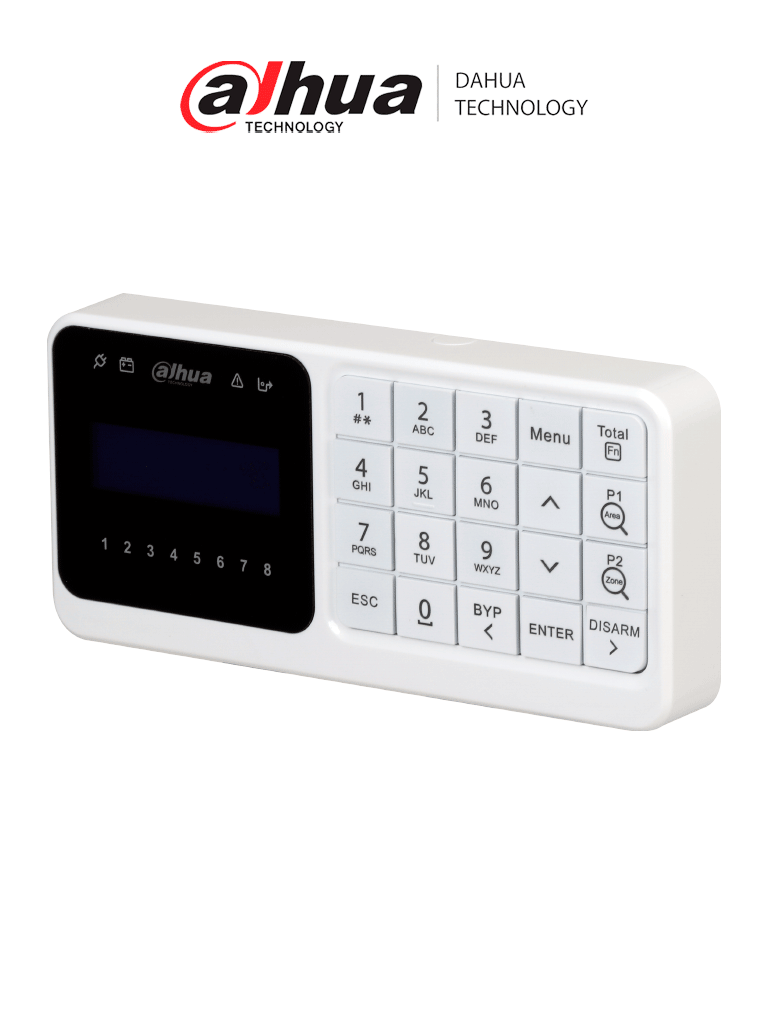[DHI-ARK30C] DAHUA DHI-ARK30C- Teclado LCD para ARC3008/ 8 áreas/ display de zonas de alarma/ Estatus Led energía, batería, falla, bypass/