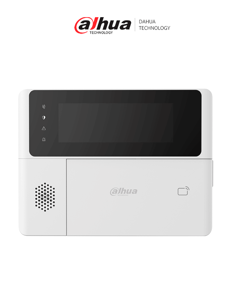 DAHUA DHI-ARK30C-RW2 - Teclado Inalámbrico para interior, Botones físicos, Armado y Desarmado a través de contraseña y tarjeta IC, Soporta 3 alarmas: médica, fuego y emergencia, Actualización por Cloud, Compatible únicamente con HUB 2.0, AirShield