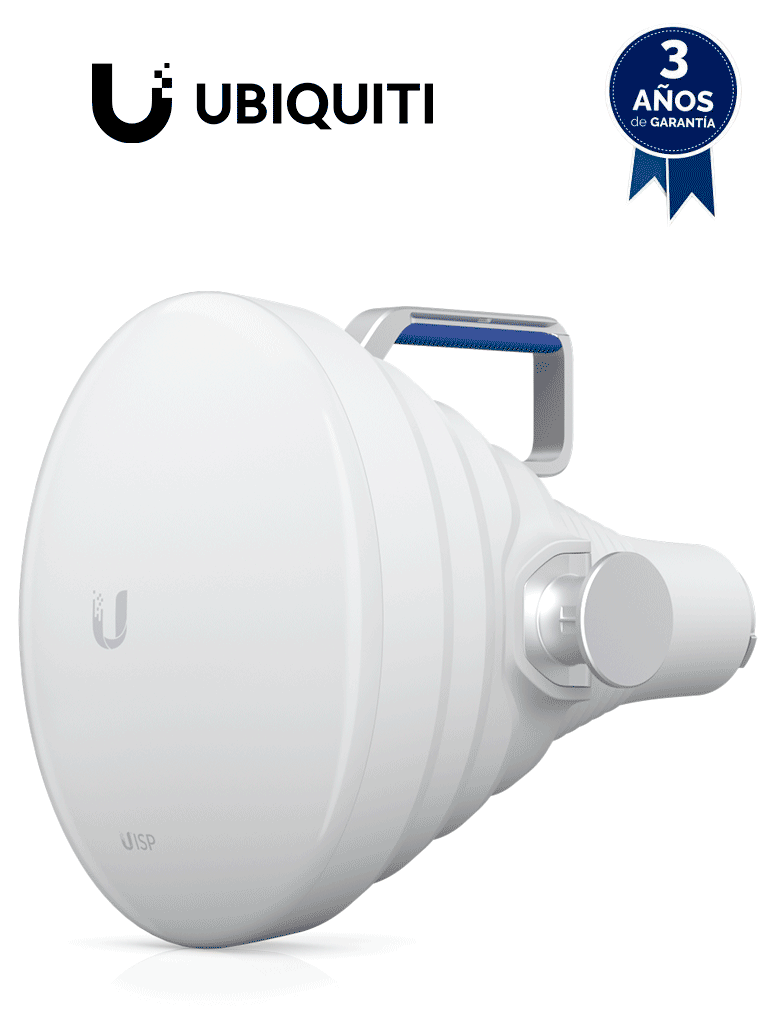 [UISP-HORN] UBIQUITI UISP-HORN - Antena Sectorial 30° tipo Horn para Multipunto, 19.5 dBi. Rango extendido 5.15 - 6.875 GHz. Alto aislamiento al ruido. Compatible solo con AF5XHD, RP5ACGEN2 y LTURocket #UBILOCO