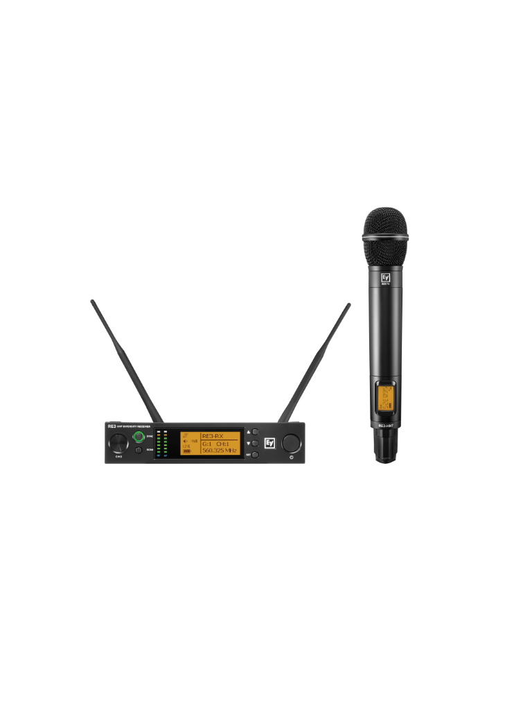 ElectroVoice M_RE3ND766M - Set de Micrófono Inalámbrico RE3 / Unidad de Mano Cardioide ND76 / 653-663 MHz