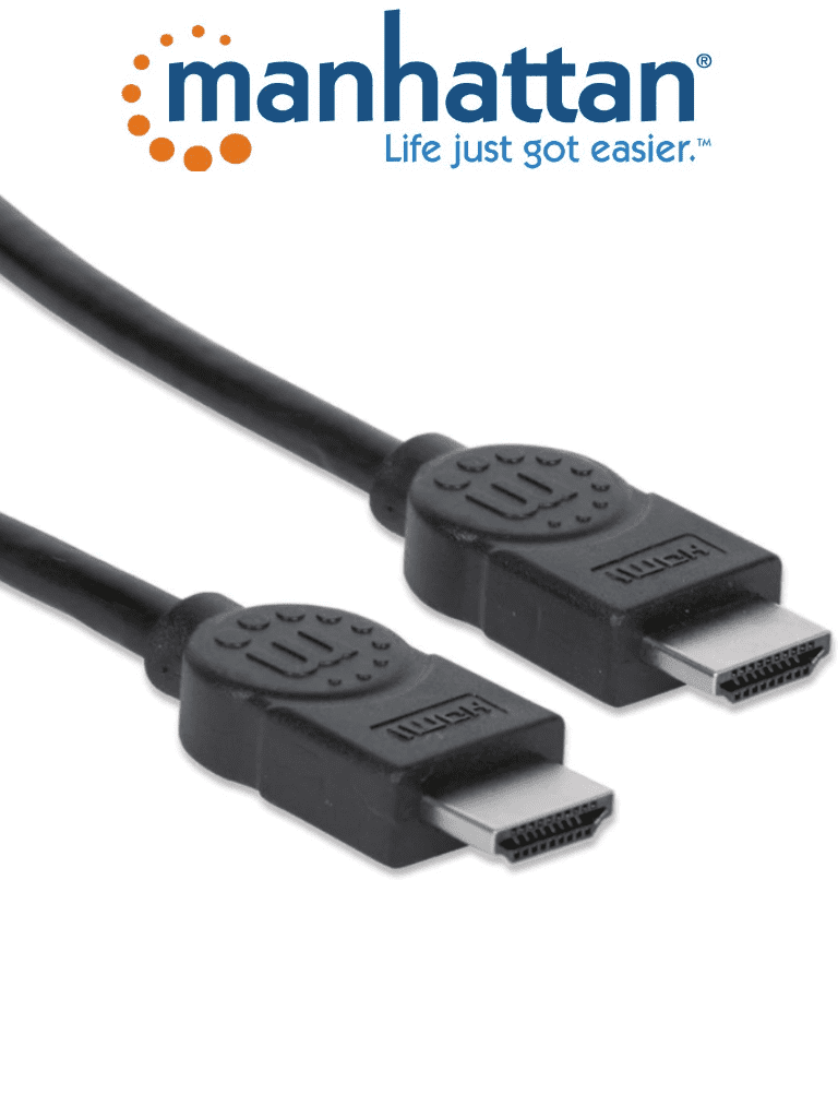 MANHATTAN 323260 - Cable HDMI de Alta Velocidad de 15 Metros / Resolución 4k@30Hz/ Soprota 3D y Canal de Ethernet de 100 Mbps/ HDMI Macho a Macho/ Soporta Canal de Retorno de Audio (ARC)/ Blindado para Reducir Interferencia/ #MCI2