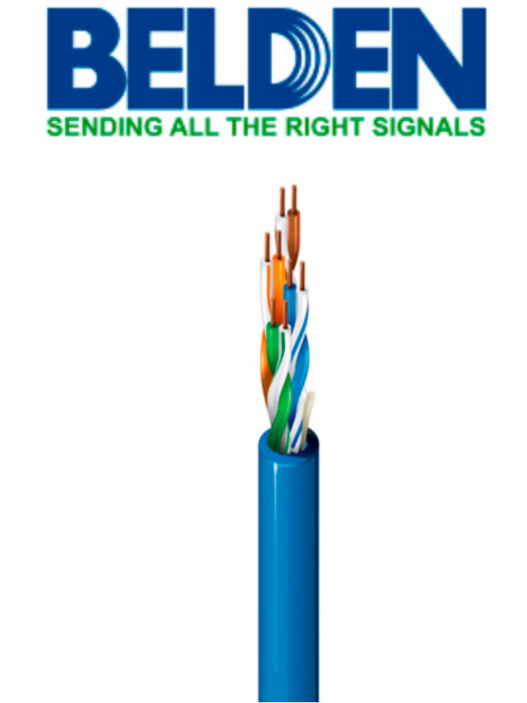 [1583A0061000] BELDEN 1583A0061000 - Cable UTP / 4 Pares / Categoria 5E / 24 AWG / 305 Metros / 100% Cobre / Color azul/