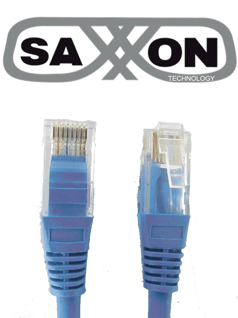 [P5E1UA] SAXXON P5E1UA - Cable patch cord UTP 1 metro / CAT 5E / Color azul