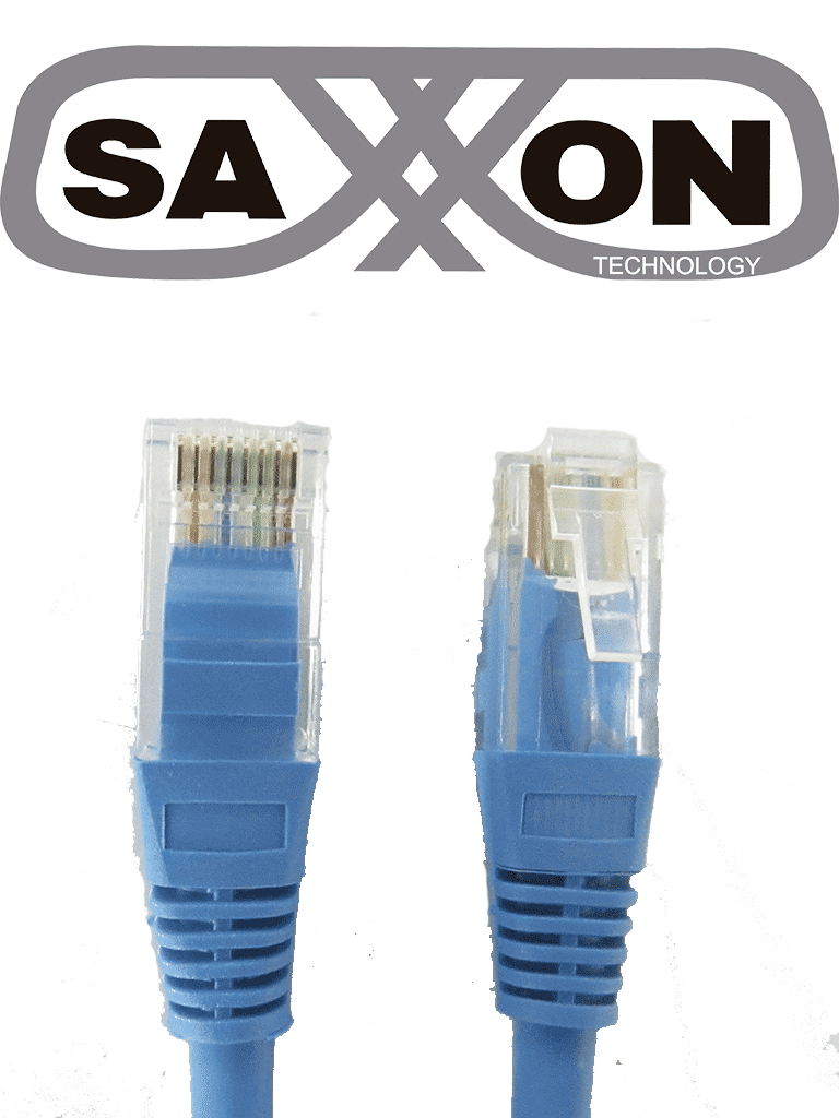 [P5E2UA] SAXXON P5E2UA - Cable patch cord UTP 2 metros / CAT 5E / Color azul