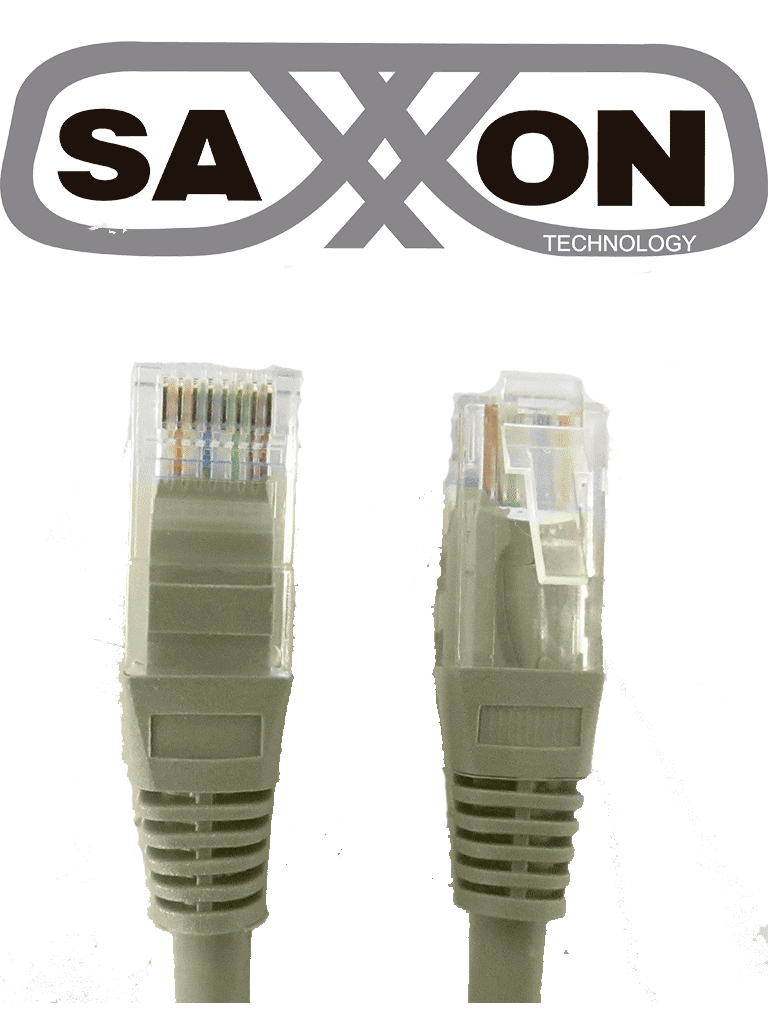 [P5E2UG] SAXXON P5E2UG - Cable patch cord UTP 2 metros / CAT 5E / Color gris