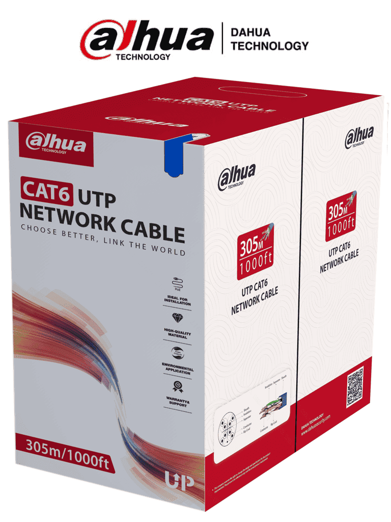 [DH-PFM920I-6UN-C-blue] DAHUA PFM920I-6UN-C - Bobina de Cable UTP Cat 6 100% Cobre/ Color Azul/ Uso Interior/ 305 Metros/ Ideal para Redes y Video/ Certificado CPR Eca/ Estandares: Q/DXJ 067-2019,EN50575-2014/ Cumple con: IEC 60332-1-2/ #ACONG