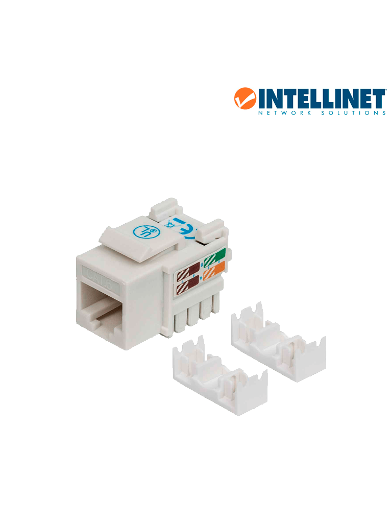 [210591] INTELLINET 210591 - Jack RJ45 CAT6 Keystone / de impacto 110 / color blanco