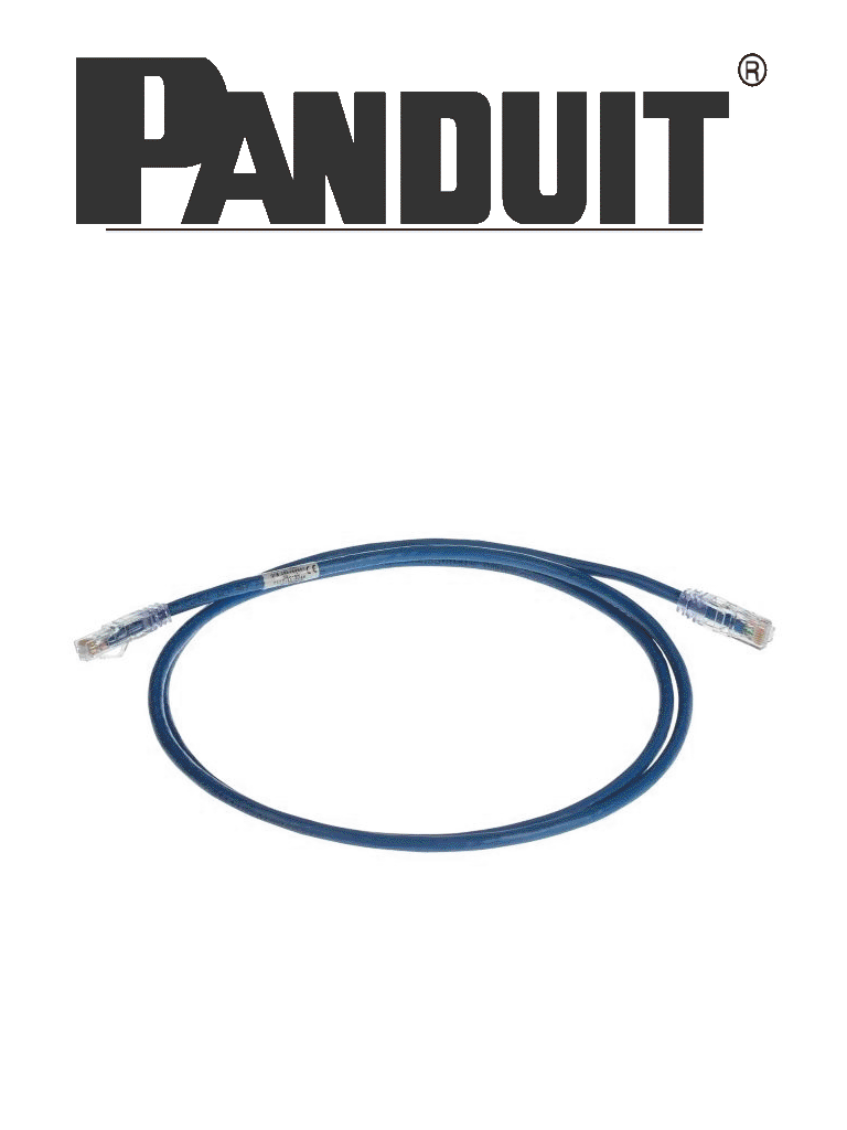 [UTPSP7BUY] PANDUIT UTPSP7BUY Patch cord de 100% cobre UTP / 24 AWG / 7 pies (2.13 m) / Categoría 6 / Azul
