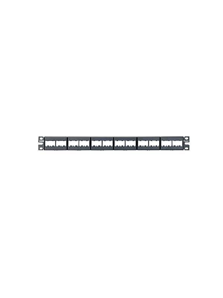[CPP24WBLY] PANDUIT CPP24WBLY Panel de Parcheo Mini-Com, 24 Puertos, 1 UR vacío (sin conectores) Sin Blindaje