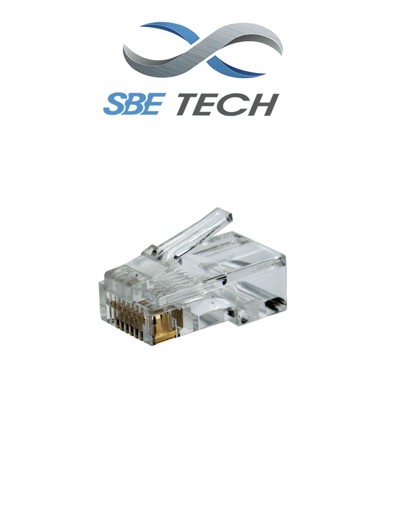 [PLUGRJ45C6A] SBE TECH PLUGRJ45C6A - Conector plug RJ45 para cable UTP / CAT 6A / Paquete de 50 piezas