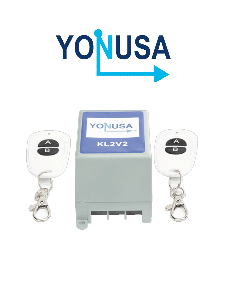 YONUSA KL2V2 - Módulo de mando receptor y dos transmisores compatible con todos los energizadores Yonusa, conexion sencilla, armado y desarmado de cerco eléctrico #YN