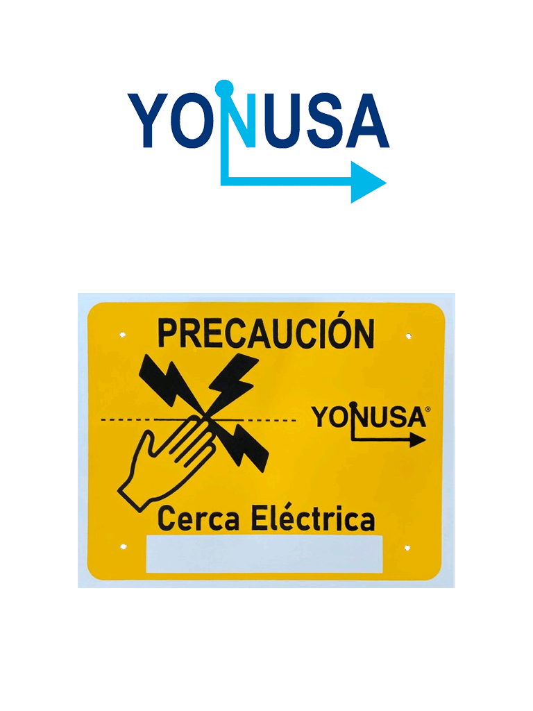 [LPVOLTAS] YONUSA LPVOLTAS - Letrero o anuncio genérico preventivo de alta tensión para colocación en cercos eléctricos entre cada 6 a 8 metros/ Espacio para publicidad teléfono, logo o correo de empresa #BFLASH
