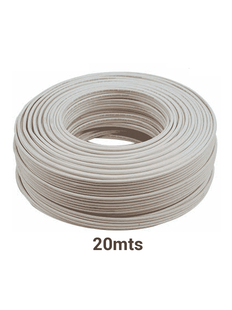 [KCAB001] KCAB001 - Cable bujía Marca YONUSA o doble aislado para cercos eléctricos / Multifilar 22 AWG / Bobina de 20 Mts/ #MásVendido