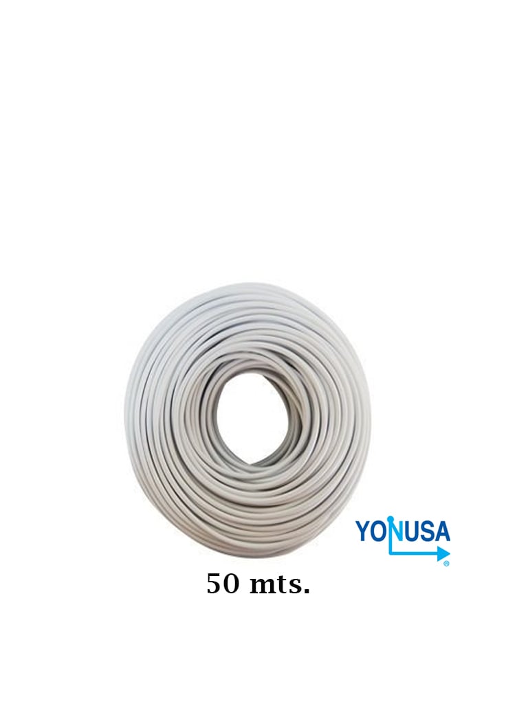 YONUSA CDA50 - Bobina de cable bujía con doble aislado de 50 mts para uso en cercas eléctricas con energizadores Yonusa/ calibre 22 AWG especial indicado para soportar de 10,000 a 12,000 V #BFLASH