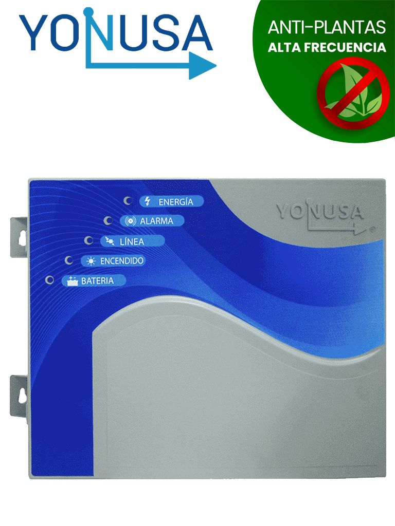 YONUSA EY10000127AF - Energizador de Alta Frecuencia para Cerco Eléctrico 10,000 V, Cobertura de hasta 10,000 metros Lineales (o 2,000 metros en 5 Líneas), Incluye Interfaz con 2 Zonas Cableadas y Soporta Módulo WiFi #YONSPFM