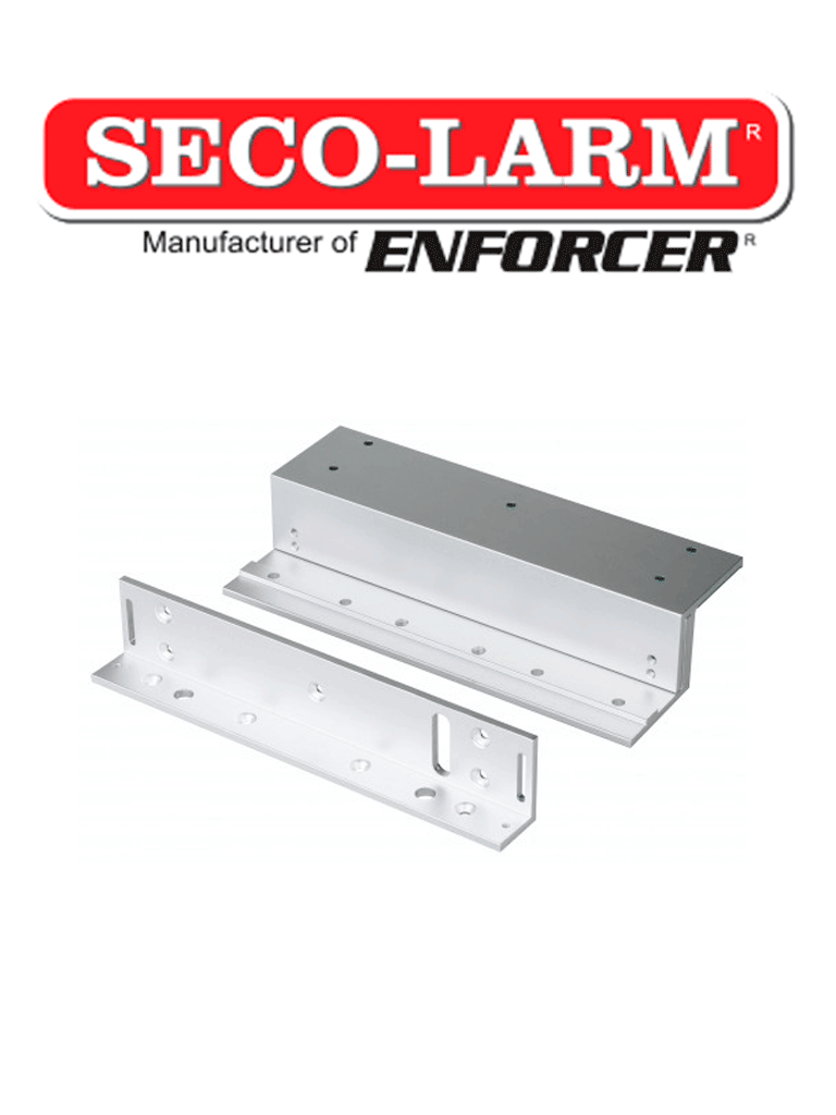 [E-941S-600/ZQ] Seco-Larm E941S600/ZQ - Soporte en "Z" y en "L" para cerraduras electromagnéticas de la serie 600 lb/ 280 kg (interior)