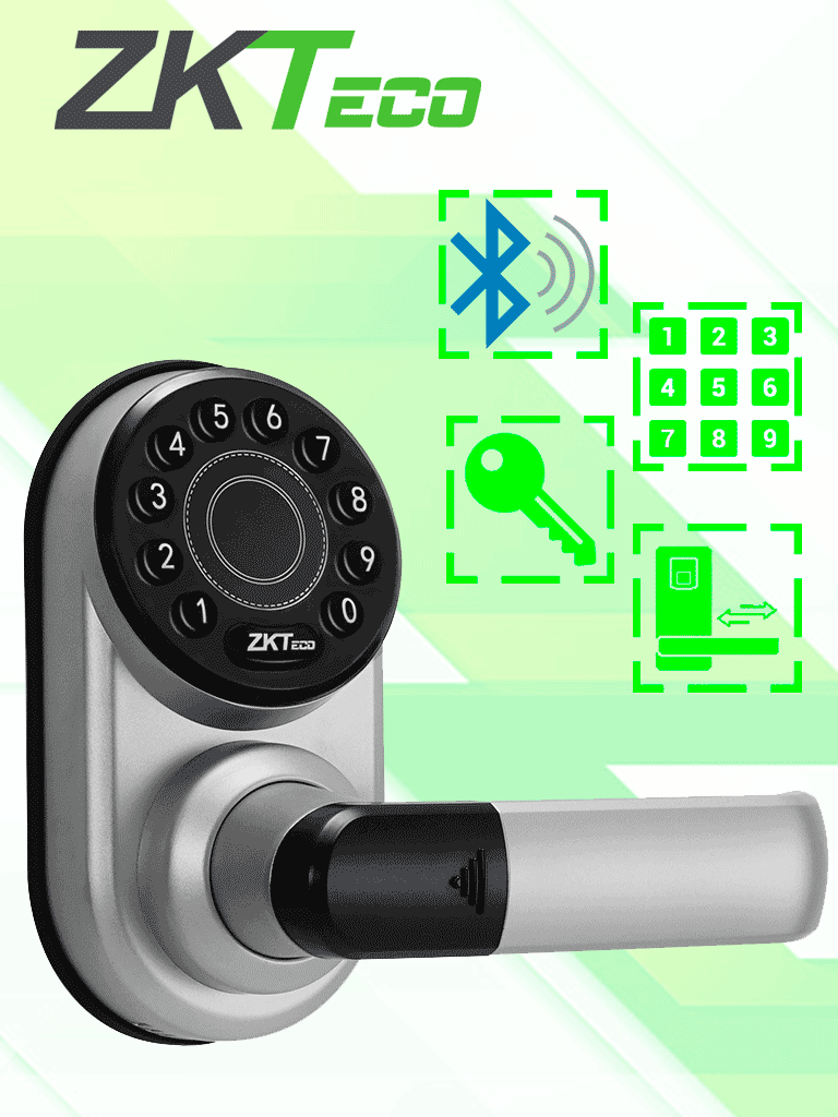 ZKTECO ML200 - Cerradura inteligente con teclado/ Bluetooth / 100 Usuarios / Compatible con app Zsmart #CERR