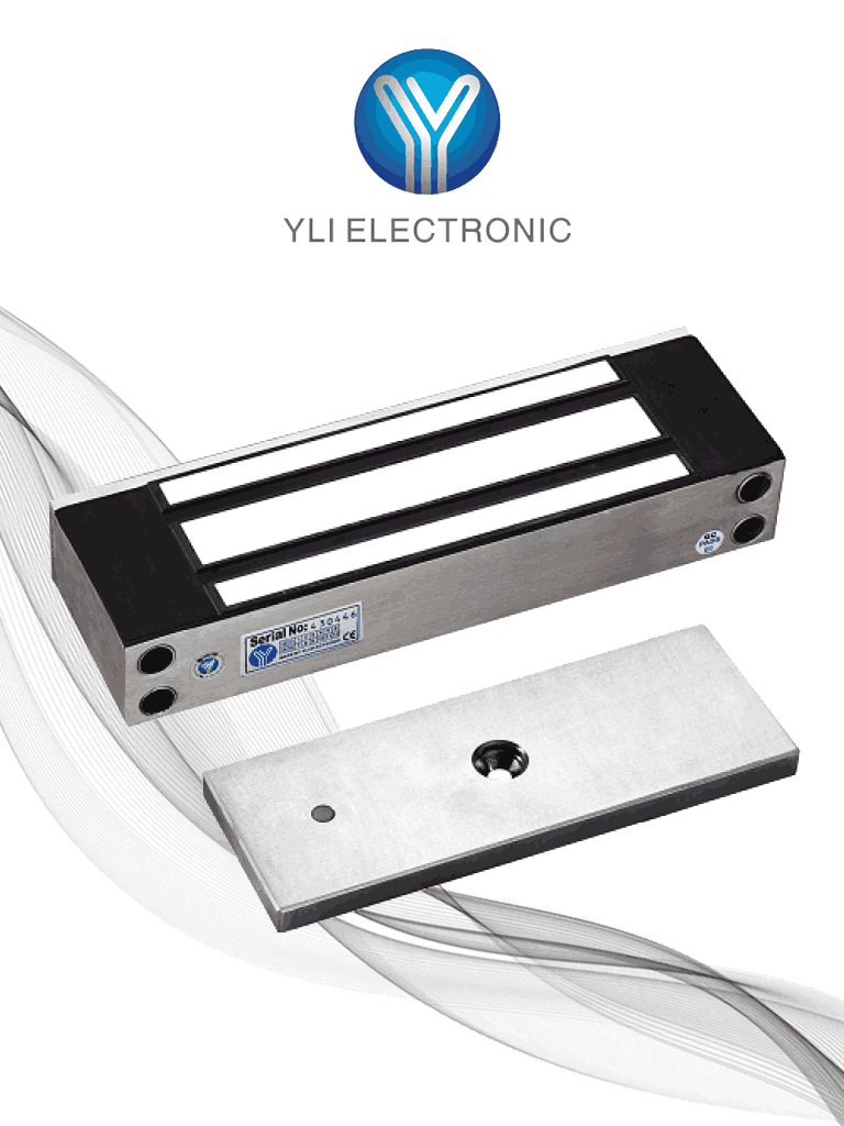 [YM-500NW] YLI YM500NW - Cerradura Magnética para exterior IP68 / Fuerza de Sujeción 500Kg /1200Lb / Voltaje Dual 12v / 24VDC / Compatible con Soporte MBK500NZLW / Puertas de madera, vidrio, metálica